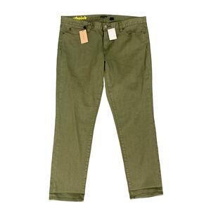 J Crew Jeans Mens 33 Ivy Green Toothpick Ankle Super Skinny Stretch 5 Pocket